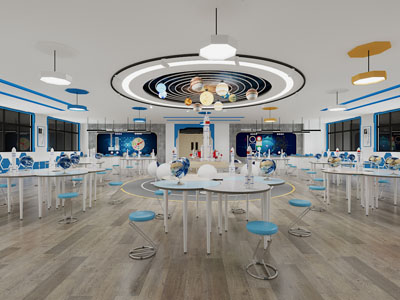 后现代天文地理科技教室