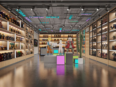 工业风游戏影视角色、手办专卖店