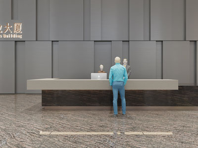 现代大厅前台接待