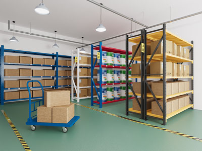 现代仓储间、仓库货架3d模型 现代仓储间、仓库货架
