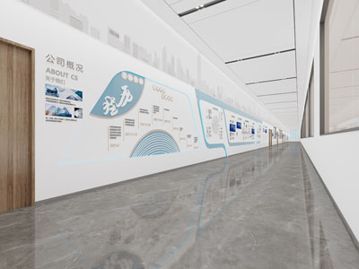 现代企业文化背景墙、过道