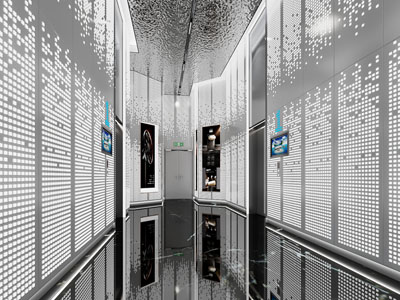 后现代走廊过道、电梯间