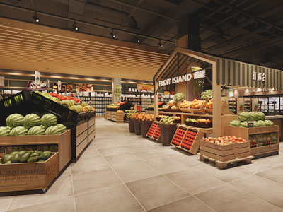 现代生鲜水果便利店、百货超市