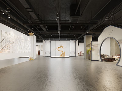 新中式大厅前台接待区