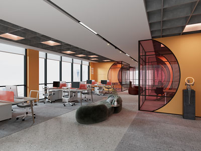 现代公共办公区