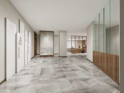 新中式会议室玄关过道