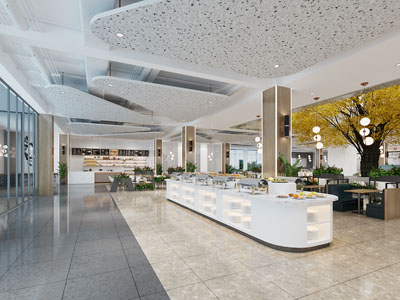 现代自助餐饭店餐馆就餐区