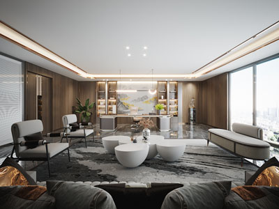 新中式董事长、经理办公室