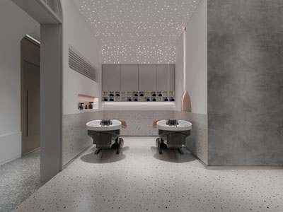 现代美容美发店、洗发椅