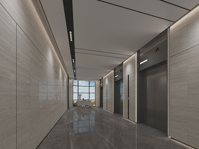 现代电梯间走廊过道