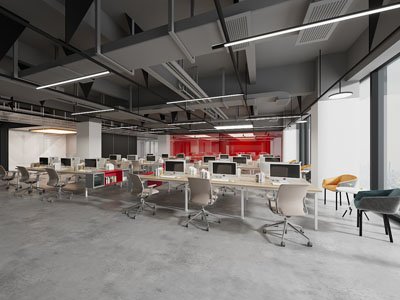 工业loft公共办公区