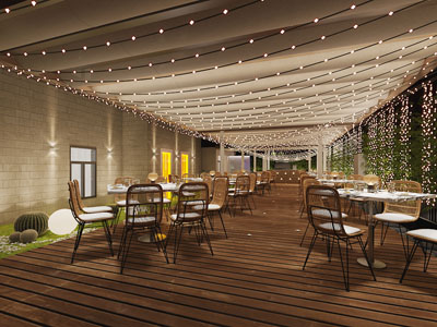 现代户外饭店餐厅