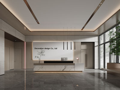 现代大厅前台接待
