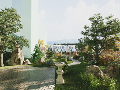 中式庭院景观园艺小品