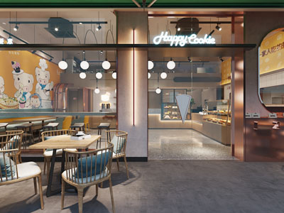 现代烘焙甜品店门头