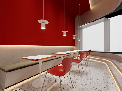 现代饭店餐馆就餐区