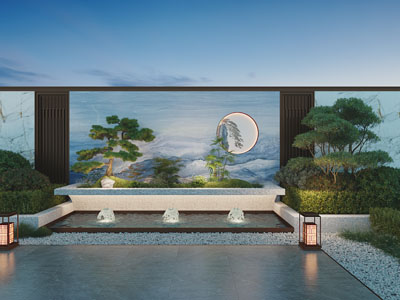 新中式庭院景观园艺小品