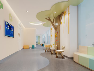 现代幼儿园走廊过道