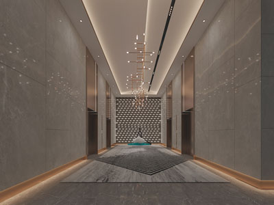 现代电梯间走廊过道