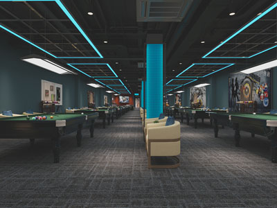 工业风台球室