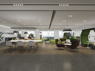 现代商务洽谈接待区