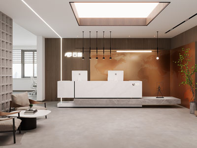 侘寂风大堂前台接待