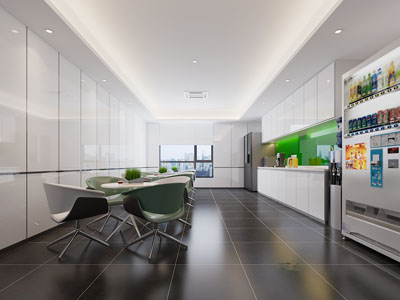 现代公司茶水间、休闲区