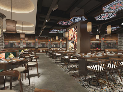 现代饭店餐馆就餐区