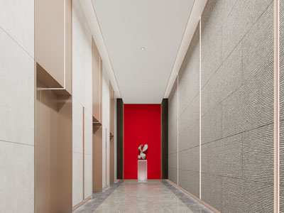 现代电梯间过道