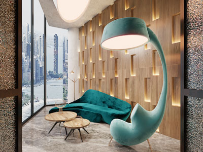 现代商务洽谈接待区