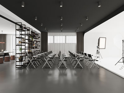 现代摄影棚、会议室、教室