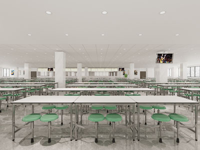 现代学校食堂就餐区