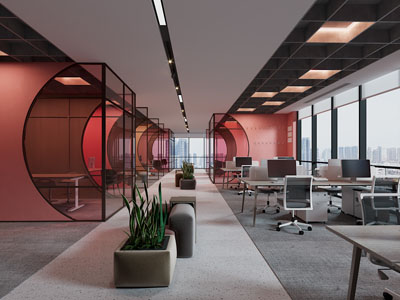 现代公共办公区