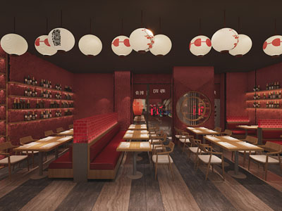 日式寿司店就餐区