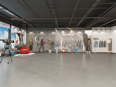 现代服装直播间