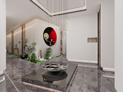 新中式酒店走廊过道