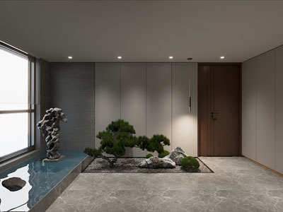 新中式室内景观园艺小品