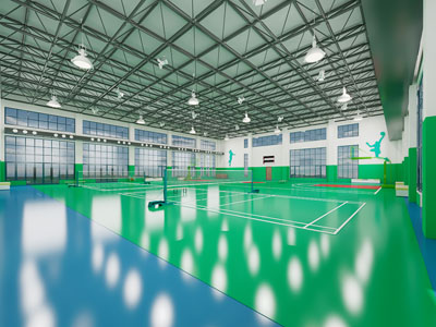 现代羽毛球馆、篮球馆