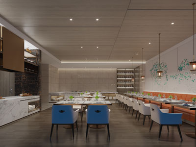 现代饭店餐馆就餐区