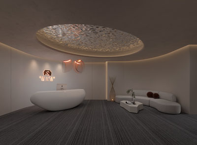 侘寂风大厅前台接待区