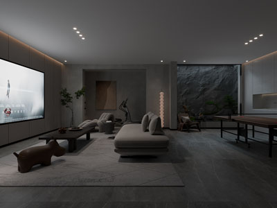 新中式影音室、视听室、休闲室