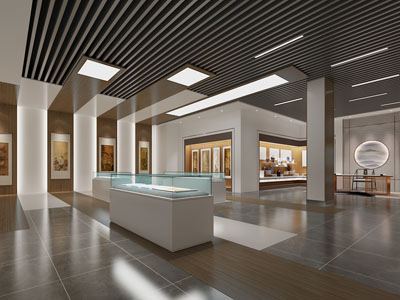 新中式中国书法字画展厅展览