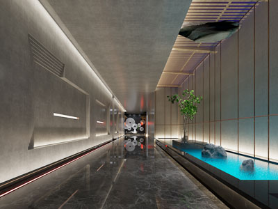 新中式酒店走廊过道