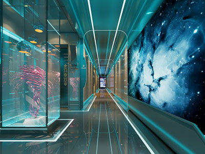 后现代KTV走廊过道