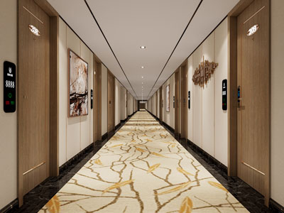 现代酒店走廊过道