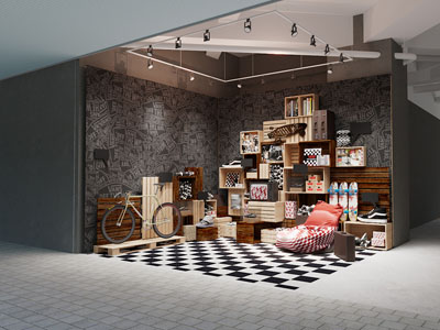 工业loft运动鞋专卖店