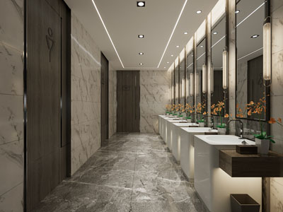 现代公共卫生间