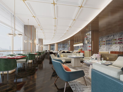 现代饭店餐馆就餐区