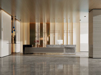 现代大堂前台接待