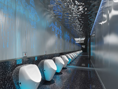 后现代俱乐部公共卫生间